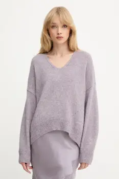 BOSS Orange pulover din amestec de lana culoarea violet, 50550464 imagine