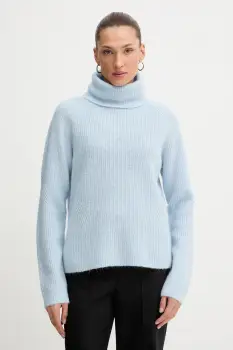 BOSS Orange pulover din amestec de lana light, cu guler, 50548937 imagine