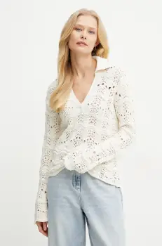 BOSS Orange pulover femei, culoarea bej, 50537850 imagine