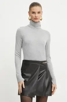 Boss Orange pulover femei, culoarea gri, light, cu guler, 50535524 imagine