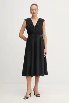 BOSS Orange rochie babydoll din bumbac C Derich imagine