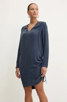 Boss Orange rochie culoarea albastru marin, mini, drept, 50524225 imagine