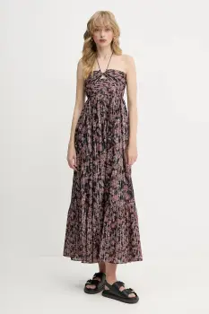 BOSS Orange rochie culoarea negru, maxi, evazati, 50538359 imagine