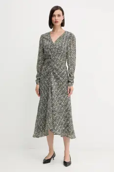 BOSS Orange rochie culoarea negru, maxi, evazati, 50544051 imagine