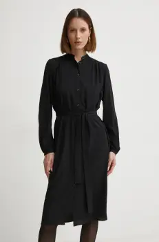 Boss Orange rochie culoarea negru, mini, drept, 50519467 imagine