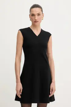 BOSS Orange rochie culoarea negru, mini, evazati, 50543845 imagine