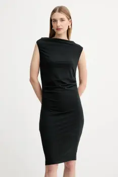 BOSS Orange rochie culoarea negru, mini, mulata, 50543459 imagine