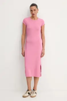 BOSS Orange rochie culoarea roz, mini, mulata, 50536979 imagine