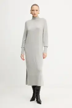 BOSS Orange rochie din lana culoarea gri, maxi, drept, 50548961 imagine