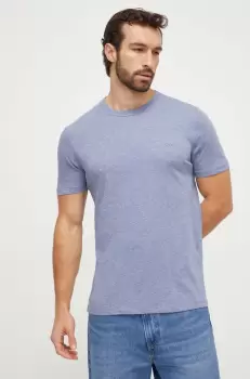 Boss Orange tricou de bumbac barbati, culoarea albastru imagine