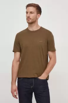 Boss Orange tricou de bumbac barbati, culoarea verde imagine