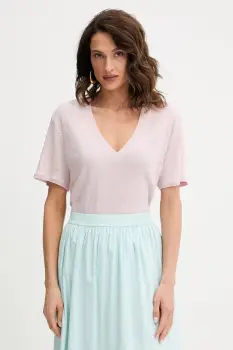 BOSS Orange tricou de in culoarea bej, 50538645 imagine