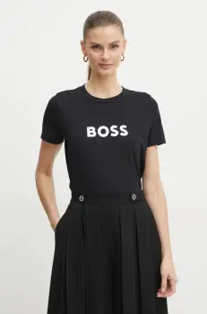 Boss Orange tricou din bumbac BOSS ORANGE femei, culoarea negru, 50501139 imagine