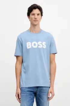BOSS Orange tricou din bumbac cu imprimeu, 50554616 imagine