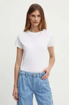 Boss Orange tricou din bumbac femei, culoarea alb, 50506973 imagine