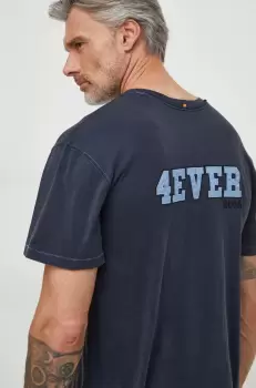 Boss Orange tricou din bumbac femei, culoarea albastru marin imagine