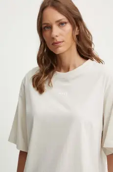 Boss Orange tricou din bumbac femei, culoarea bej, 50523256 imagine