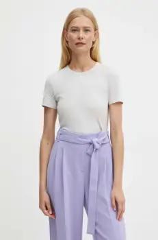 Boss Orange tricou din bumbac femei, culoarea gri, 50504201 imagine