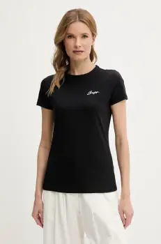 BOSS Orange tricou din bumbac femei, culoarea negru, 50541343 imagine