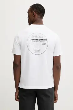 BOSS Orange tricou din bumbac Te_BossClub culoarea alb, cu imprimeu, 50556033 imagine