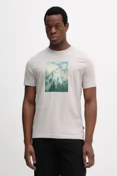 BOSS Orange tricou din bumbac Te_Cover imagine