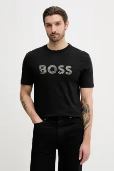 BOSS Orange tricou din bumbac Te_Insignia imagine
