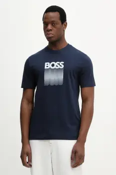 BOSS Orange tricou din bumbac Te_Insignia imagine