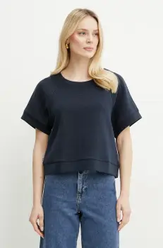 BOSS Orange tricou femei, culoarea albastru marin, 50541011 imagine