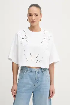 BOSS Orange tricou oversized pentru femei, cu bumbac C Ephilas 2 imagine