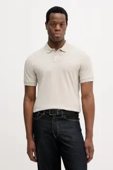 BOSS Orange tricou polo culoarea negru, uni, 50507803 imagine