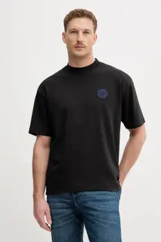 BOSS Orange tricou Te_Varsity culoarea negru, uni, 50556013 imagine