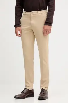 BOSS pantaloni barbati, culoarea bej, slim 50543312 imagine