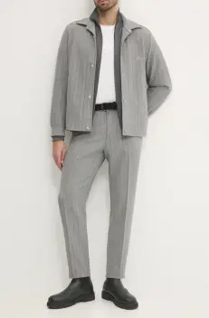 BOSS pantaloni barbati, culoarea gri, cu fason chinos, 50534997 imagine