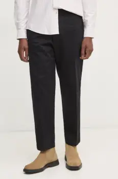 BOSS pantaloni barbati, culoarea negru, drept, 50530860 imagine