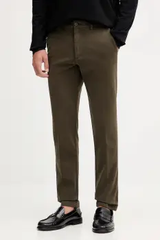 BOSS pantaloni barbati, culoarea verde, slim 50543312 imagine