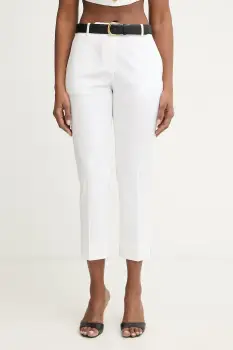 BOSS pantaloni carrot pentru femei, din bumbac cu elastan Tapria-Crop2 imagine