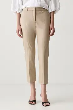 BOSS pantaloni carrot pentru femei, din bumbac cu elastan Tapria-Crop2 imagine