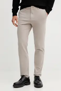 BOSS pantaloni culoarea bej, cu fason chinos, 50543304 imagine