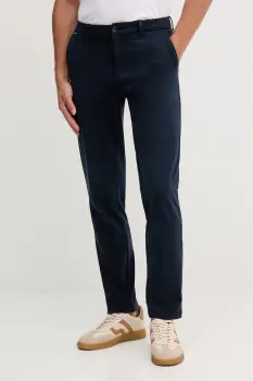 BOSS pantaloni culoarea bleumarin, cu fason chinos, 50543304 imagine