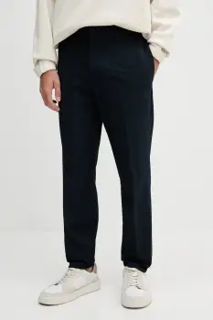 BOSS pantaloni culoarea bleumarin, cu fason chinos, 50543570 imagine