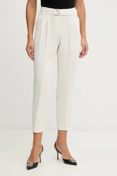 BOSS pantaloni culoarea roz, drept, high waist, 50490037 imagine