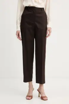 BOSS pantaloni de dama cu bumbac Tecarino2 imagine