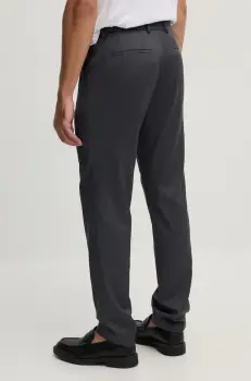 BOSS pantaloni de lana culoarea gri, mulata, 50469174 imagine