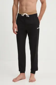 BOSS pantaloni de pijama barbati, culoarea negru, neted, 50527343 imagine