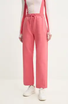 BOSS pantaloni de trening femei, culoarea roz, melanj, 50537486 imagine