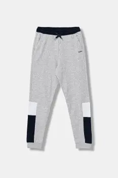 BOSS pantaloni de trening pentru copii culoarea gri, cu imprimeu, J52290 imagine