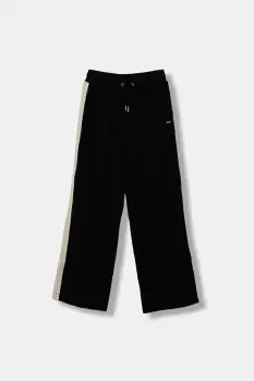 BOSS pantaloni de trening pentru copii culoarea negru, cu imprimeu, J52415 imagine