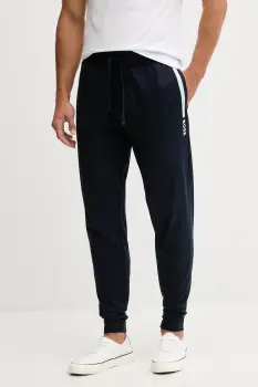 BOSS pantaloni lounge din bumbac culoarea gri, cu imprimeu, 50545565 imagine