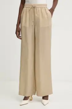 BOSS pantaloni palazzo de femei cu lyocell Tavati2 102772 imagine