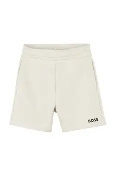 BOSS pantaloni scurti bebe culoarea bej, J52086 imagine
